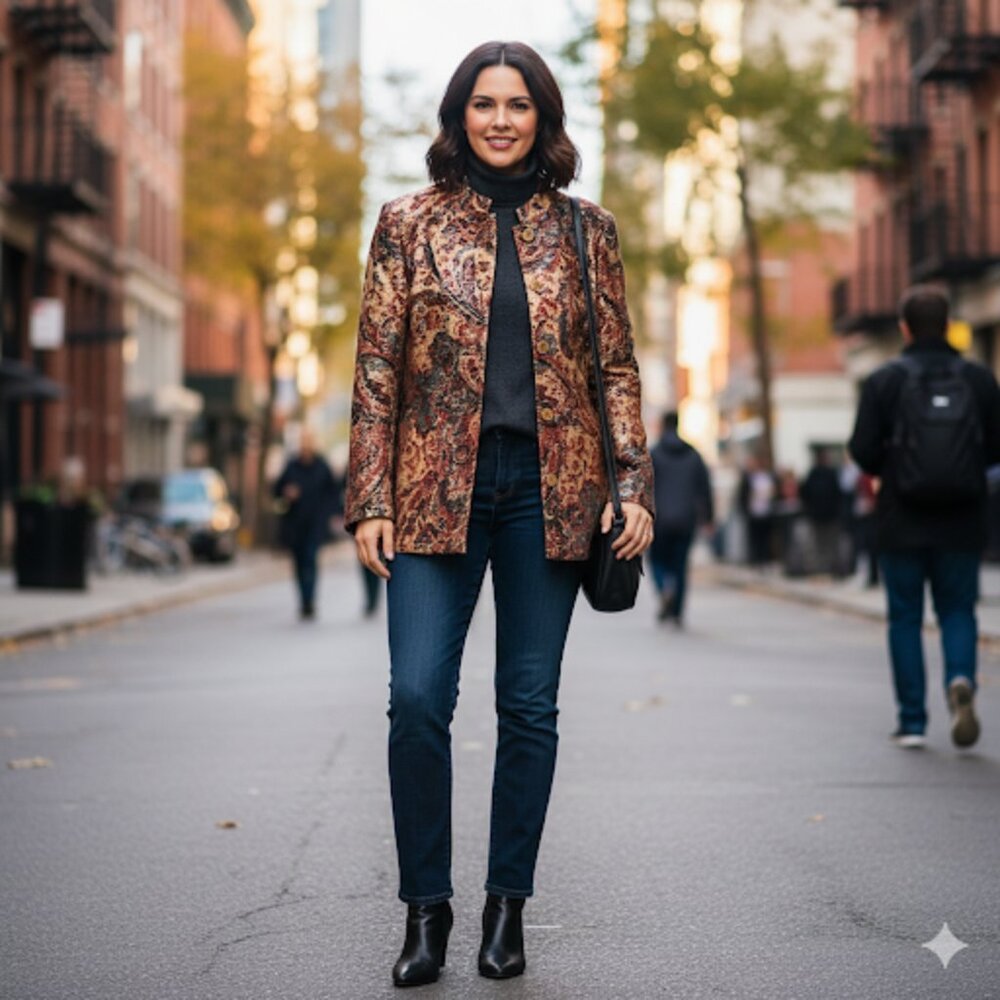 Lafayette 148 New York Multicolor Paisley Jacket